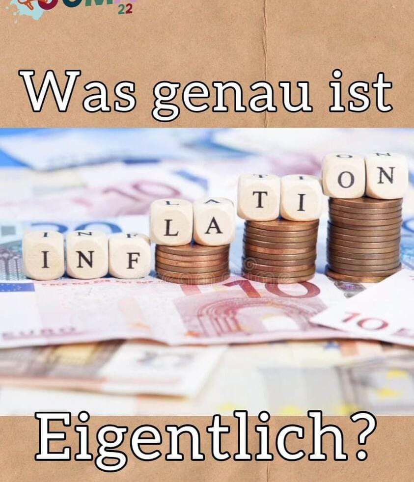 Münzen mit der Aufschrift: Was genau ist eigentlich Inflation?